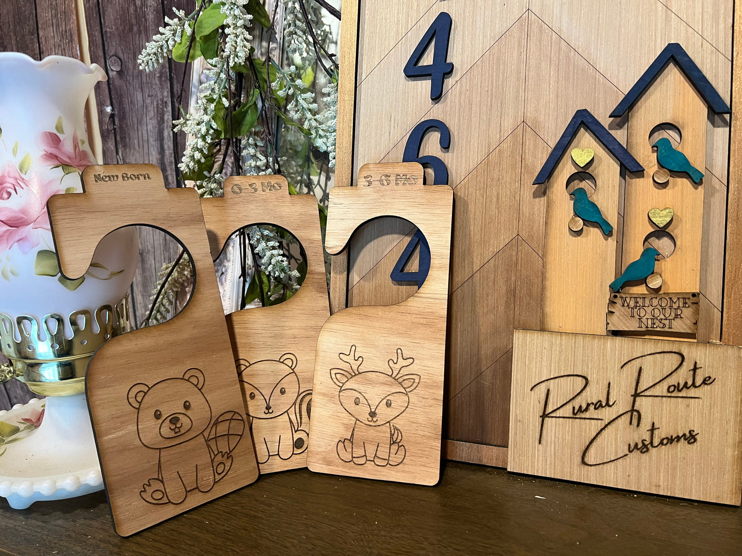 Baby closet organizer forest animals