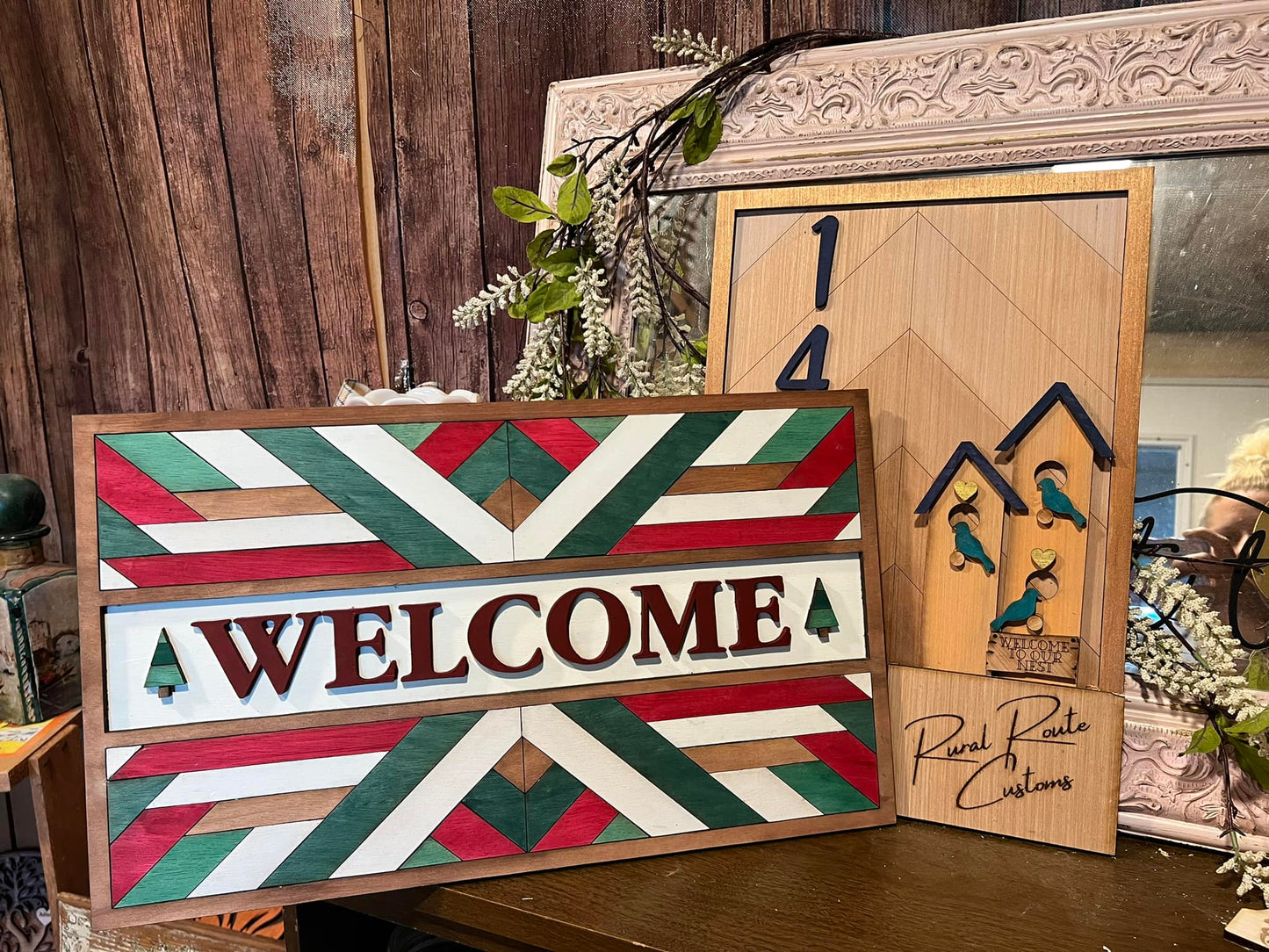 Welcome barn quilt