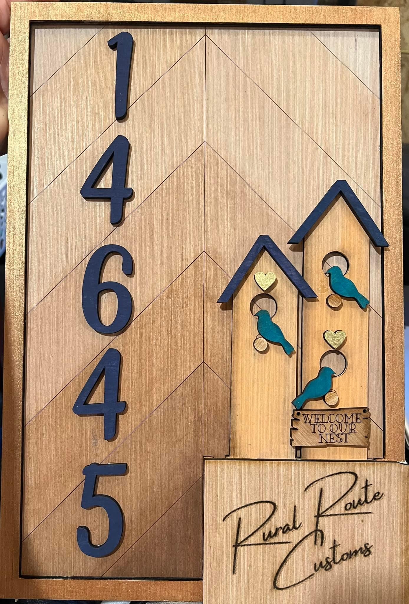 Custom interchangeable address sign