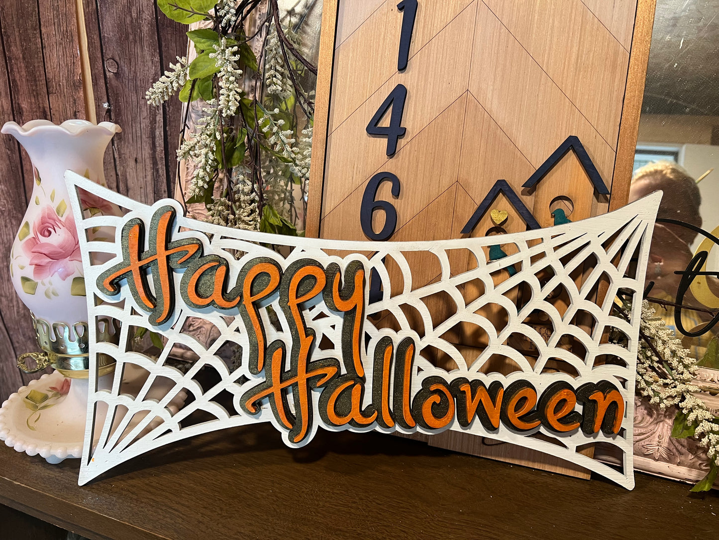 Boo Halloween laser cutout