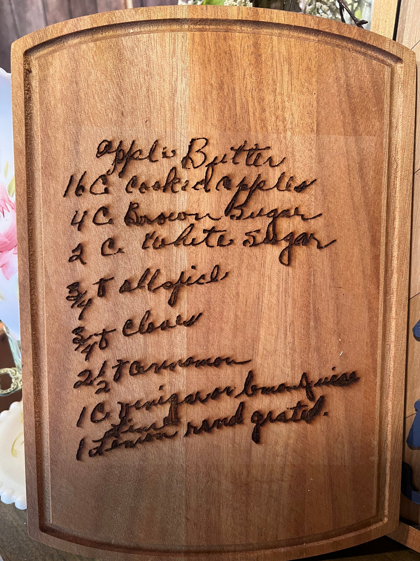 Hand written recipes.