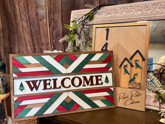 Welcome barn quilt
